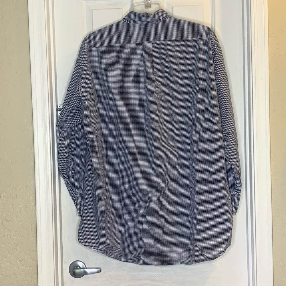 Facconable Blue Gingham Button Down Shirt Size 18… - image 8